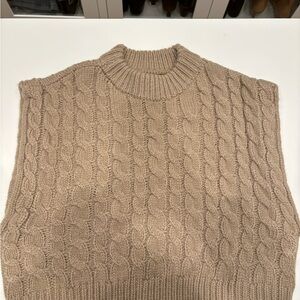 H&M Beige Cable Knit Turtleneck Sweater